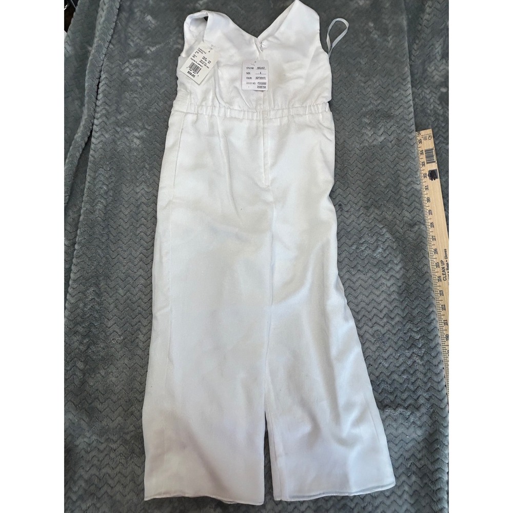 David's Bridal girls Siobhan Jumpsuits Soft White Formal Wedding Flower Girl 5/6